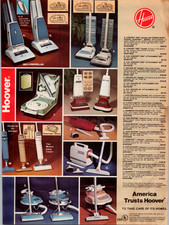 Hoover Bissell Vintage Vacuum Cleaner 1970s-80s Full Color Catalog Ad picture