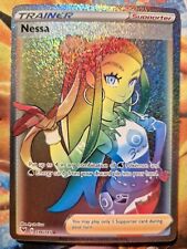 Nessa Rainbow Rare Full Art Pokemon Card, Vivid Voltage, 196/185 picture