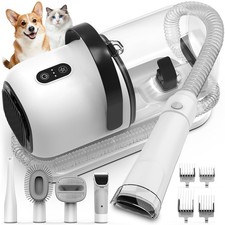 Dog Grooming Vacuum, AllinOne Pet Grooming Kit with Hair Clipper & Shedding B... picture