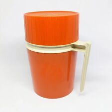 Thermos King Seely Vacuum Jar Thermos -Hot & Cold-10 oz - Harvest Orange-Vintage picture