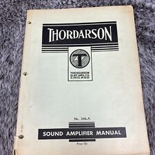 Thordarson Elec MFG Sound Amplifier Manual 346-A SD-207 picture
